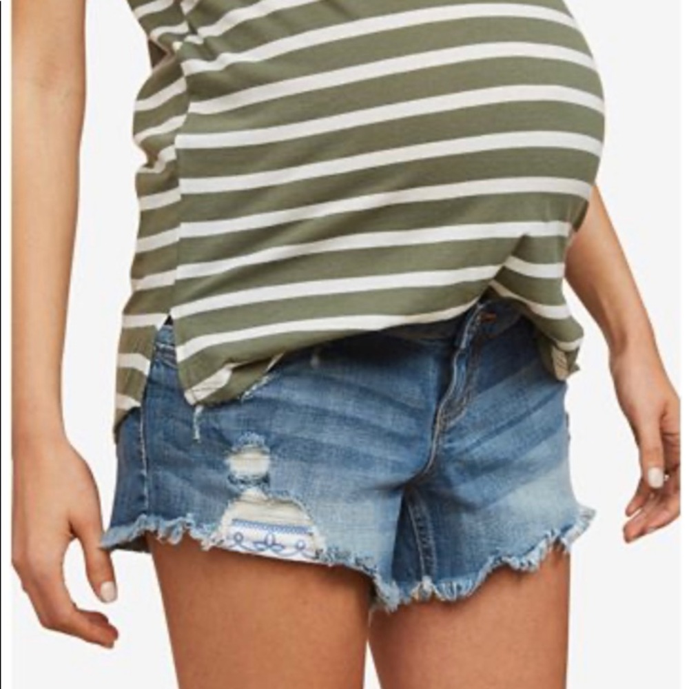 Indigo Blue Maternity Jean Shorts
